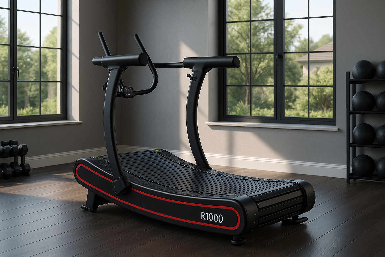R1000 Manual Curved Treadmill – Commercial-Grade Self-Powered Running Machine