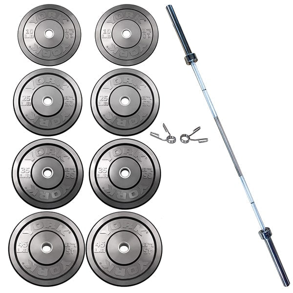 York Rubber Training Bumper Plate Set – Premium Olympic Weightlifting Package