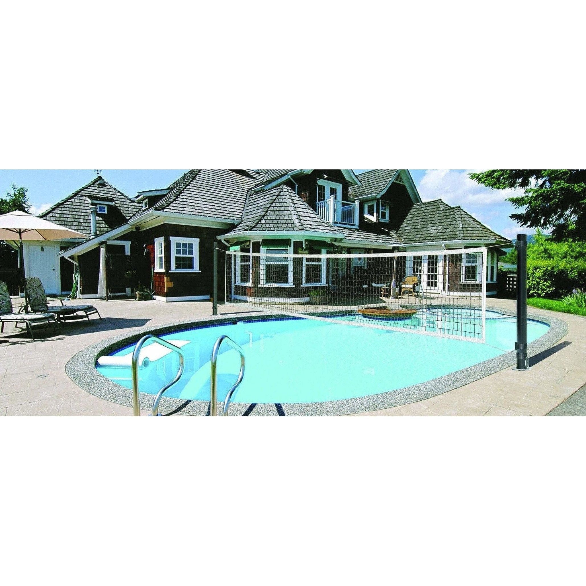 First Team Stellar Aqua Swimming Pool Volleyball Net System – Competition Quality Poolside Volleyball Se