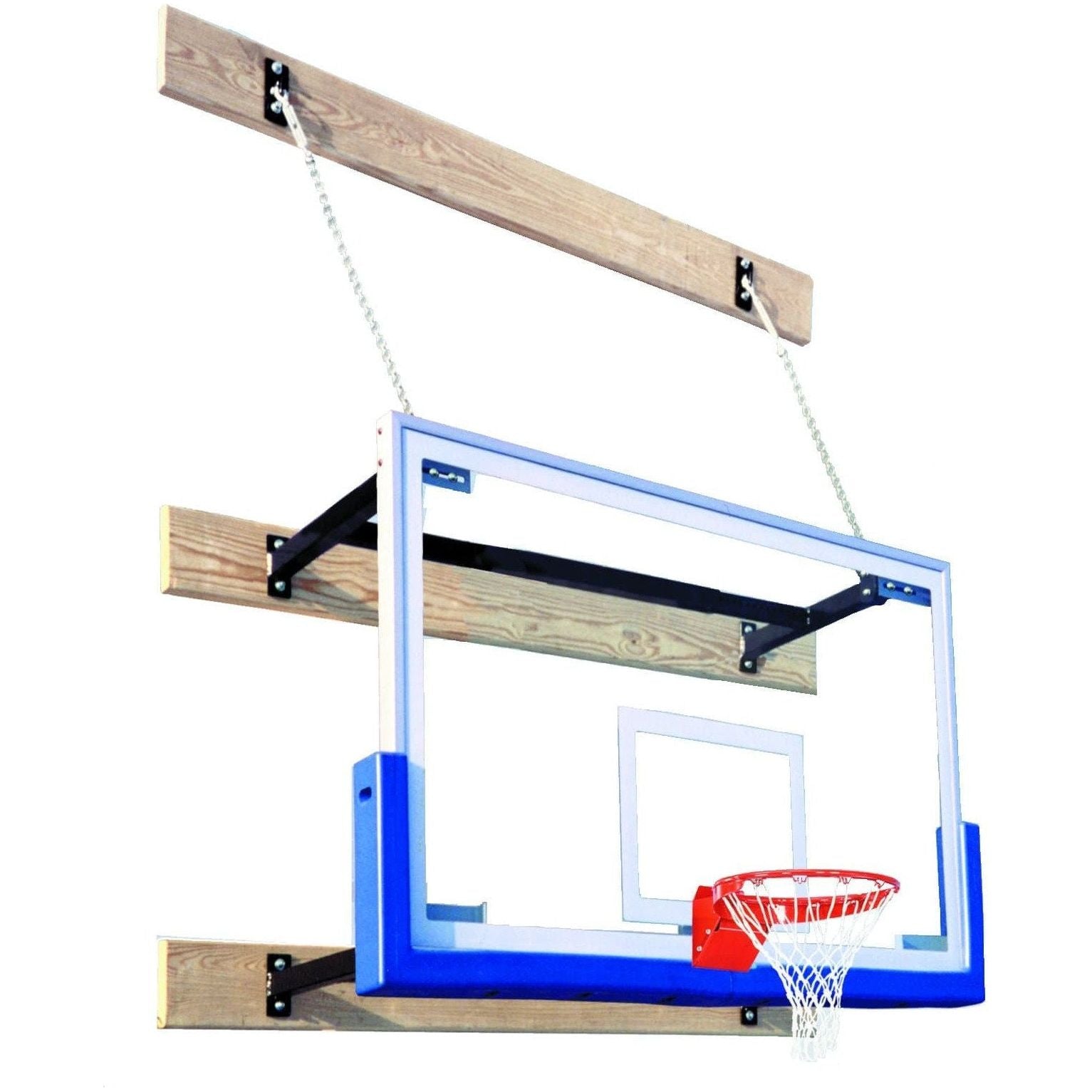 First Team SuperMount23 Wall Mount Basketball Goal – Adjustable Extension, Multiple Backboard Options