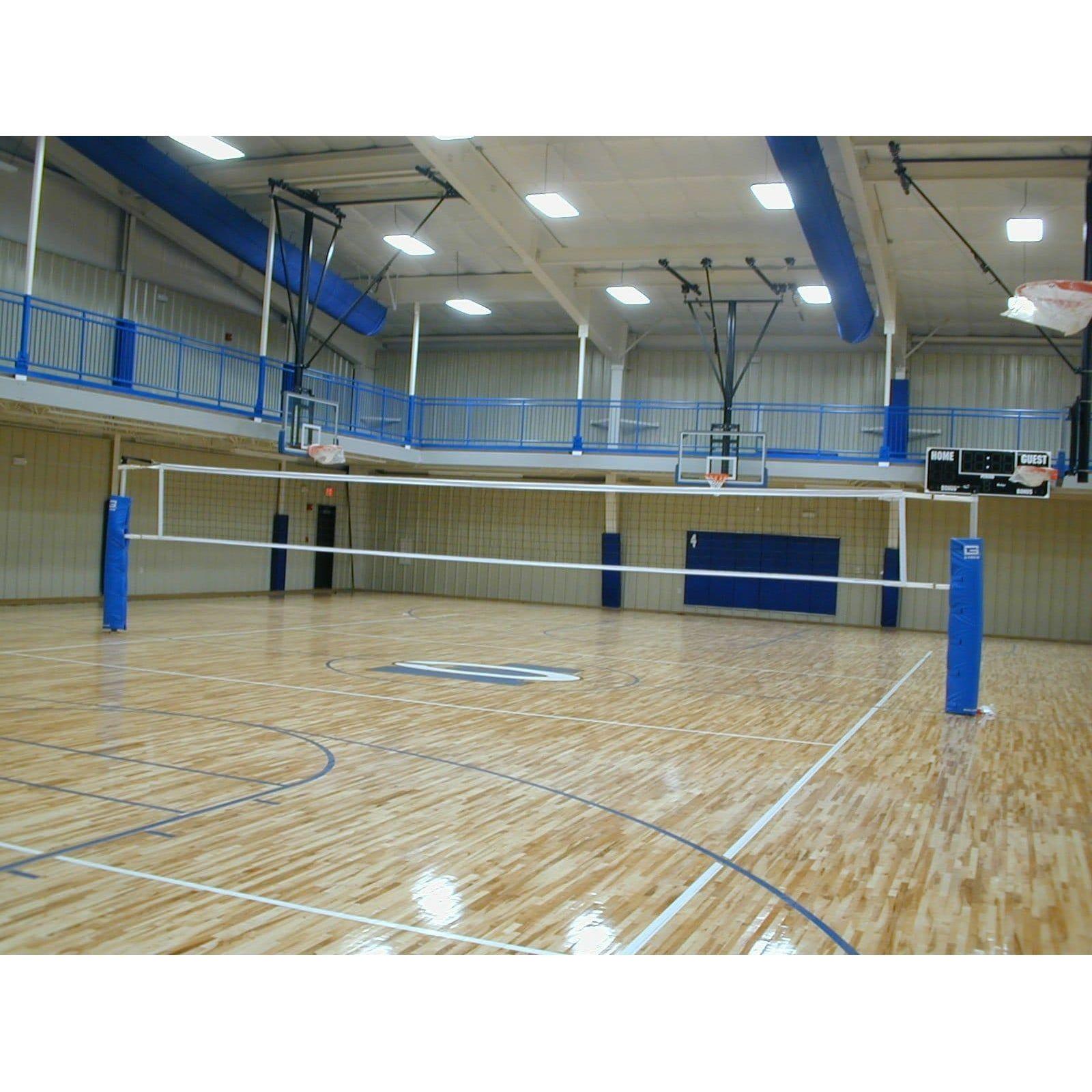 Gared Rallyline Scholastic 3-1/2" OD Telescopic One-Court Volleyball System 610
