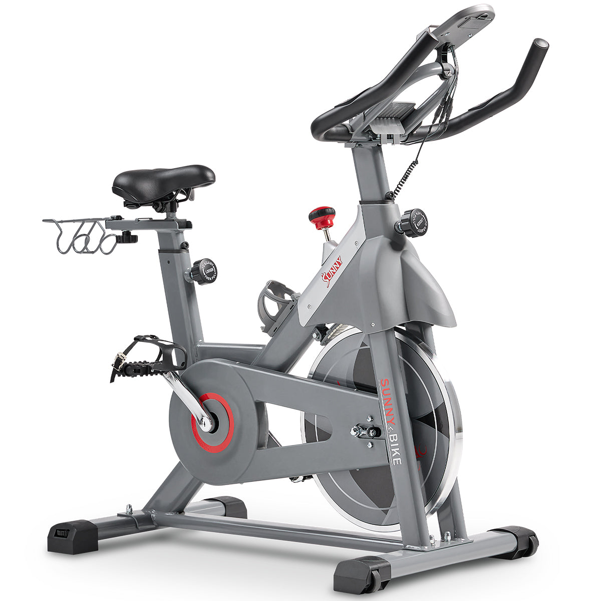 Sunny Health & Fitness Bluetooth Magnetic Indoor Cycling Bike with 13.2 LB Flywheel – Smart Stationary Exercise Bike for Home Cardio
