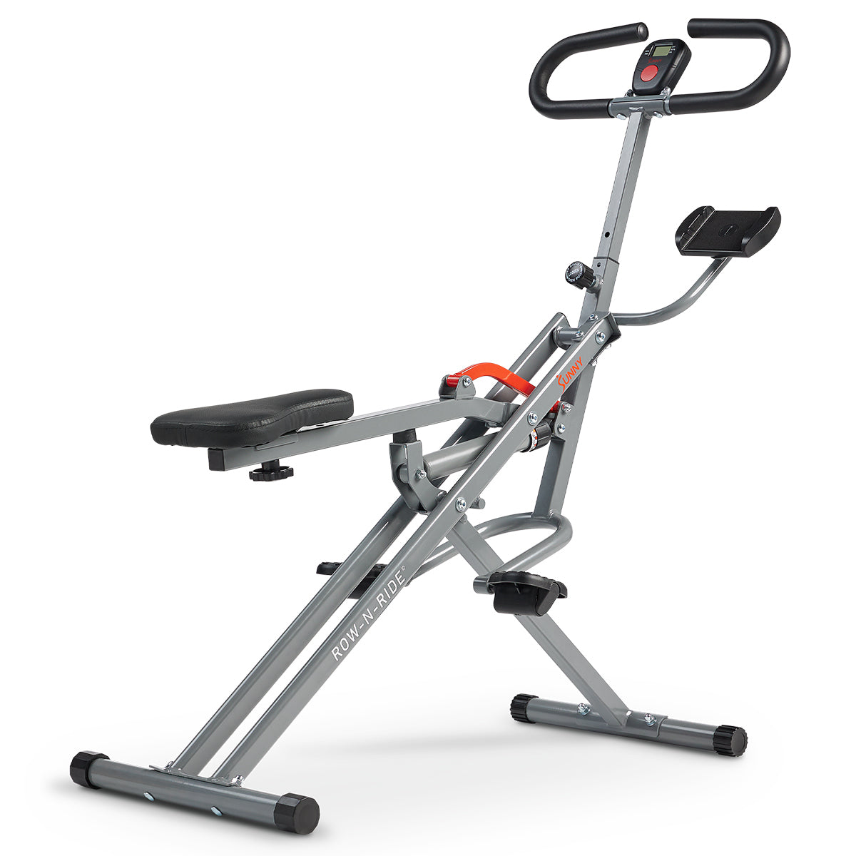 Sunny Health & Fitness Row-N-Ride PRO Smart Squat Assist Trainer