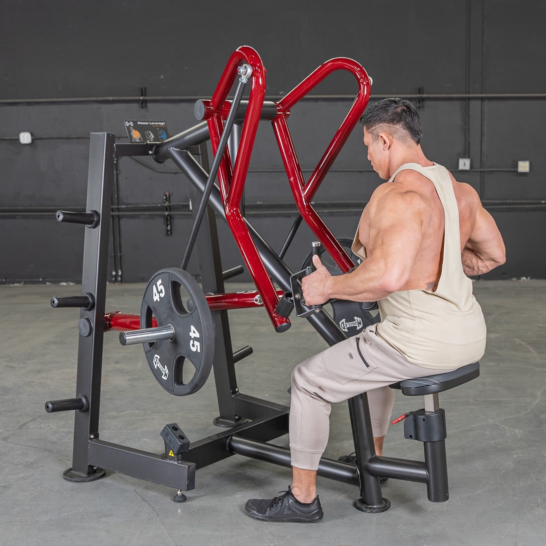 Power Leverage V2 Iso-Lateral Low Row by Muscle D Fitness – Commercial Grade Back & Core Strength Machine