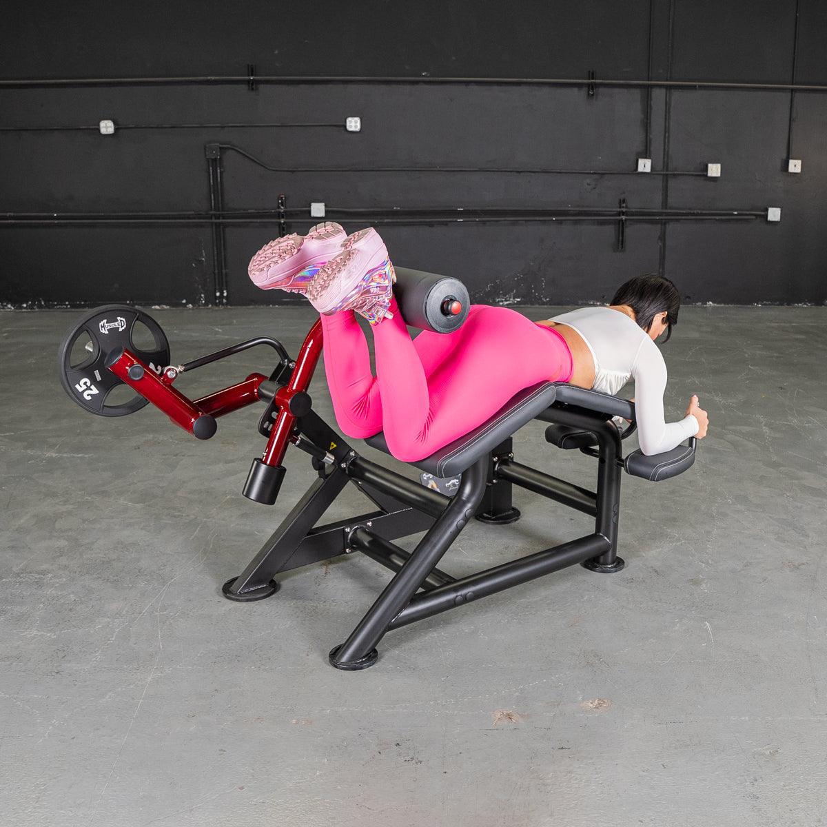 Power Leverage V2 Prone Leg Curl by Muscle D Fitness – Elite Hamstring Strength & Isolation Machine