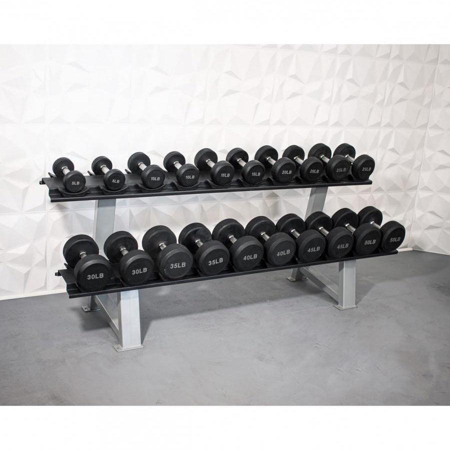 Muscle D Fitness Pro Rubber Dumbbells – Premium Virgin Rubber Coated Dumbbells