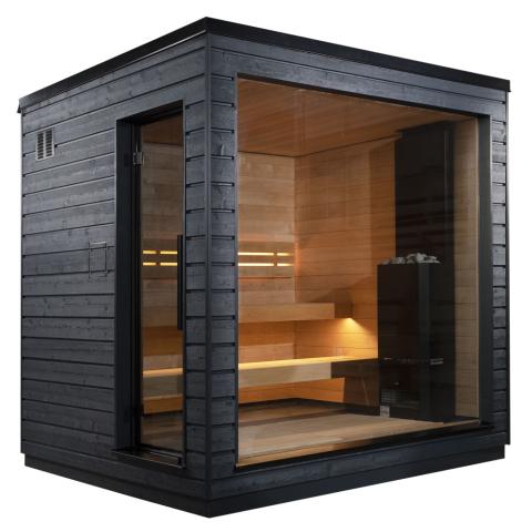 SaunaLife Model G6 Pre-Assembled Outdoor Home Sauna – Luxury 5-Person Fully Assembled Backyard Sauna Cabin