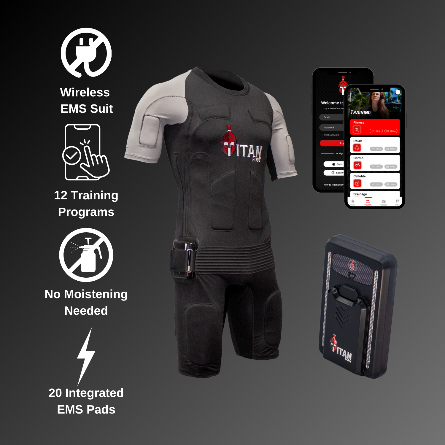 TitanBody™ Dry EMS Suit - Compatible with TitanBody App