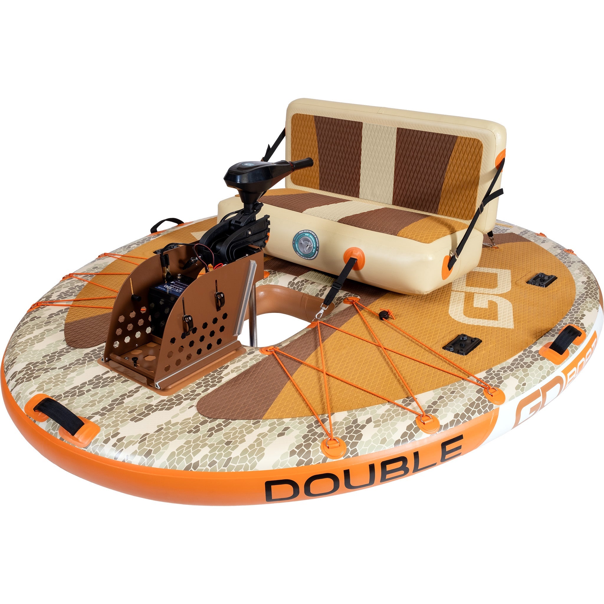 GoBoat Double Fish 2-Person Inflatable Fishing Boat