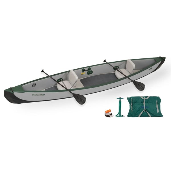 Sea Eagle Travel Canoe 16 Inflatable Canoe 2 Person Electric Pump Package - TC16K_STW
