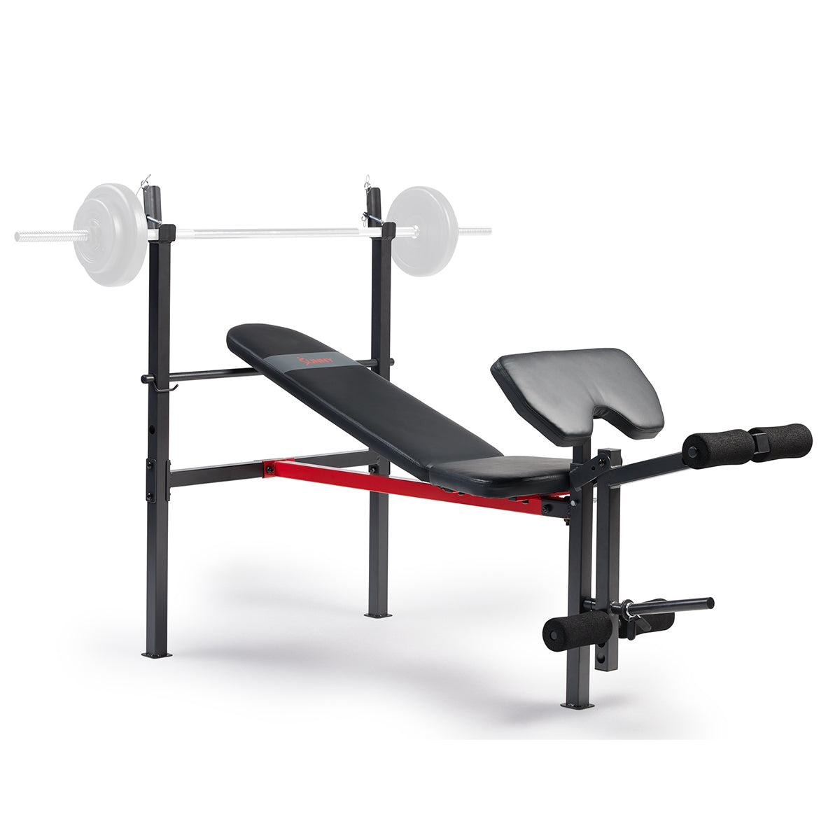 Sunny Health & Fitness Adjustable Incline Weight Bench with Leg Developer & Preacher Curl