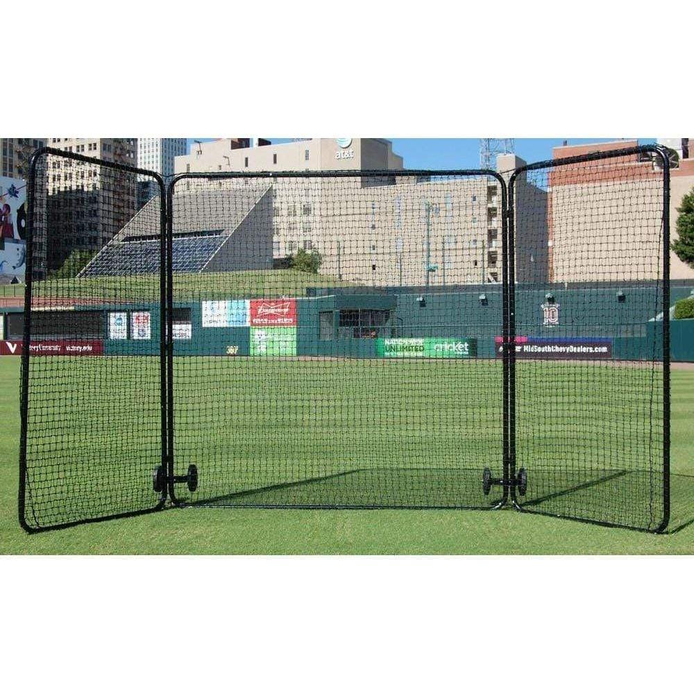 Trigon 8’ x 16’ ProCage Tri-Fold Protective Screen with Wheels BTRIFLD